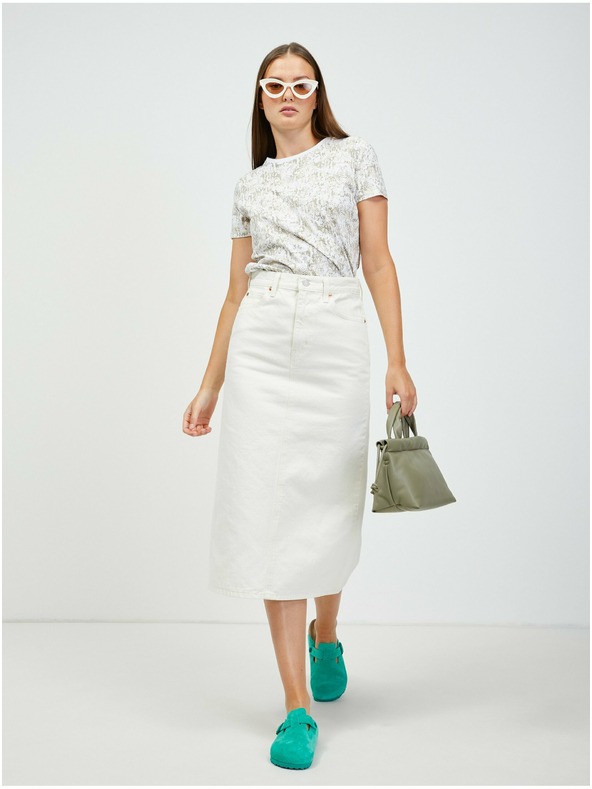 Orsay Bílo-béžové tričko se zvířecím vzorem ORSAY