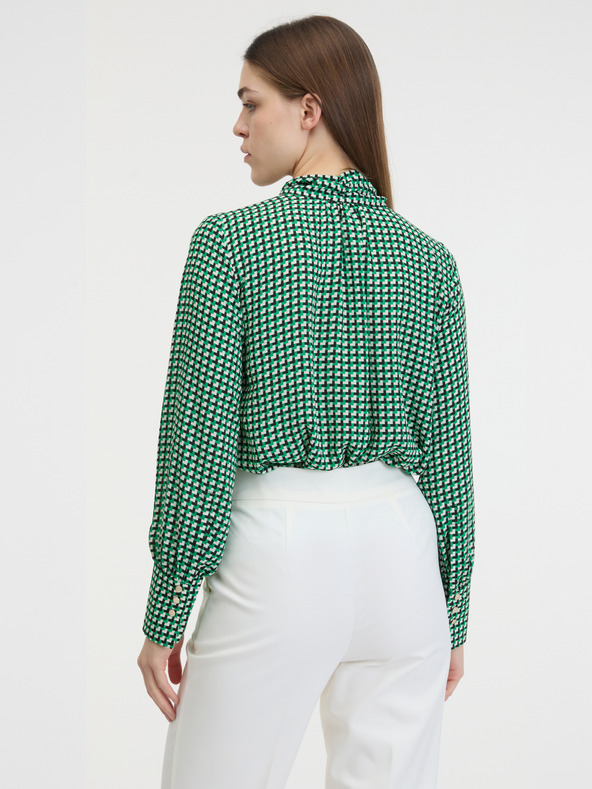 Orsay Zelená dámská vzorovaná halenka ORSAY