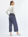 Orsay Tmavě modré dámské pruhované culottes kalhoty ORSAY