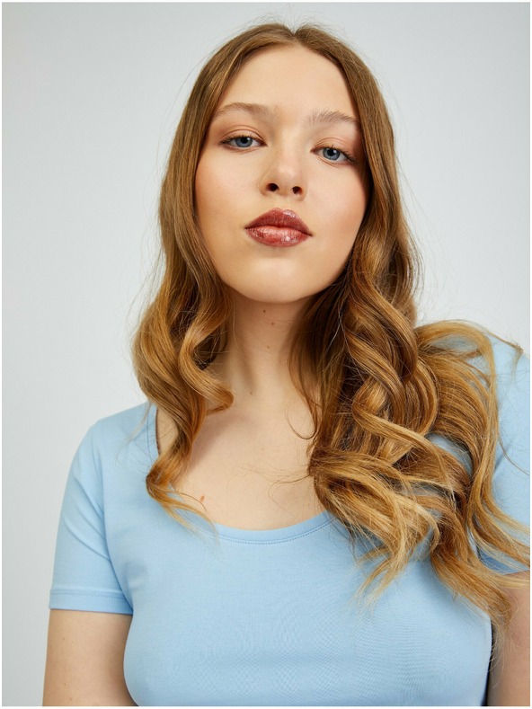 Orsay Světle modré dámské basic tričko ORSAY