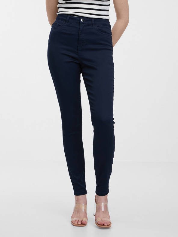 Orsay Tmavě modré dámské kalhoty ORSAY