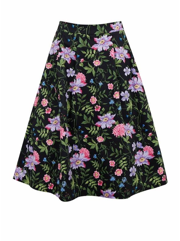 Orsay Černá dámská květovaná sukně ORSAY