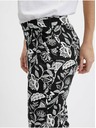 Orsay Bílo-černé dámské vzorované kalhoty ORSAY