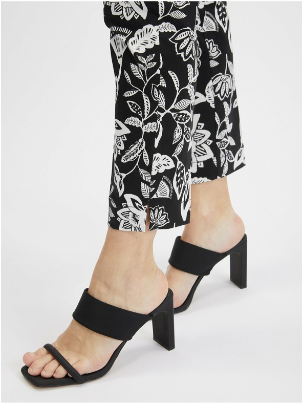 Orsay Bílo-černé dámské vzorované kalhoty ORSAY