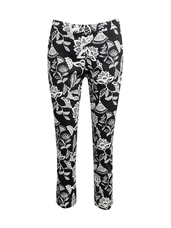 Orsay Bílo-černé dámské vzorované kalhoty ORSAY