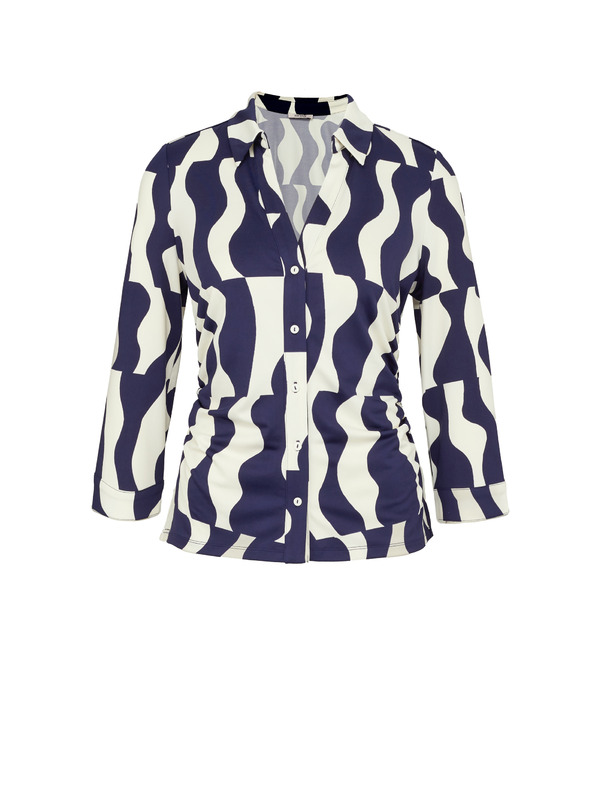 Orsay Tmavě modrá dámská halenka s límečkem ORSAY