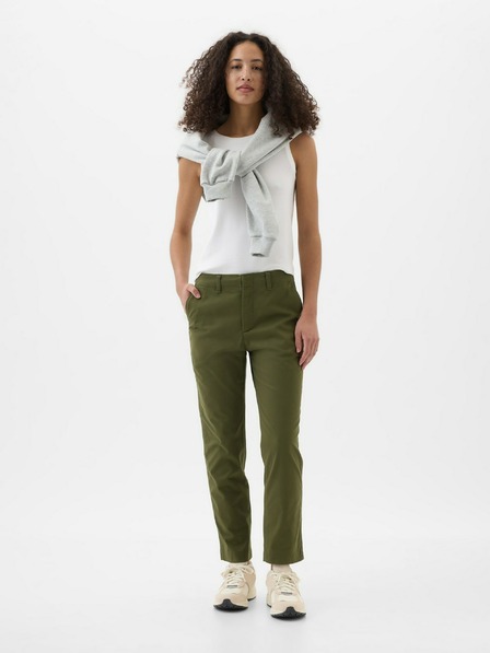 GAP Kalhoty s kapsami Mid-Rise Downtown Khaki GAP