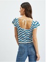 Orsay Modro-bílé dámské vzorované svetrové tričko ORSAY