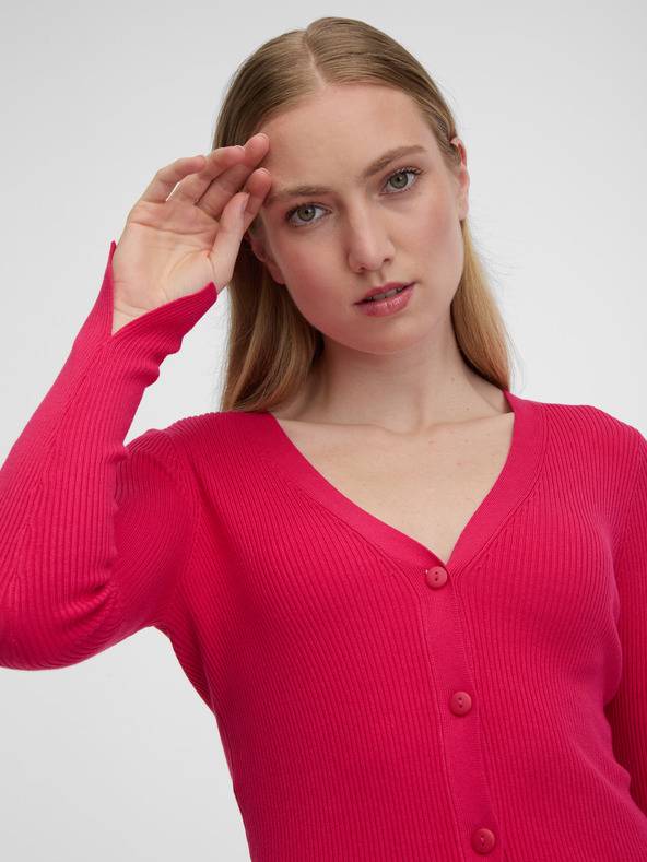 Orsay Tmavě růžový dámský kardigan ORSAY