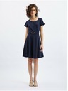 Orsay Tmavě modré dámské šaty s páskem ORSAY