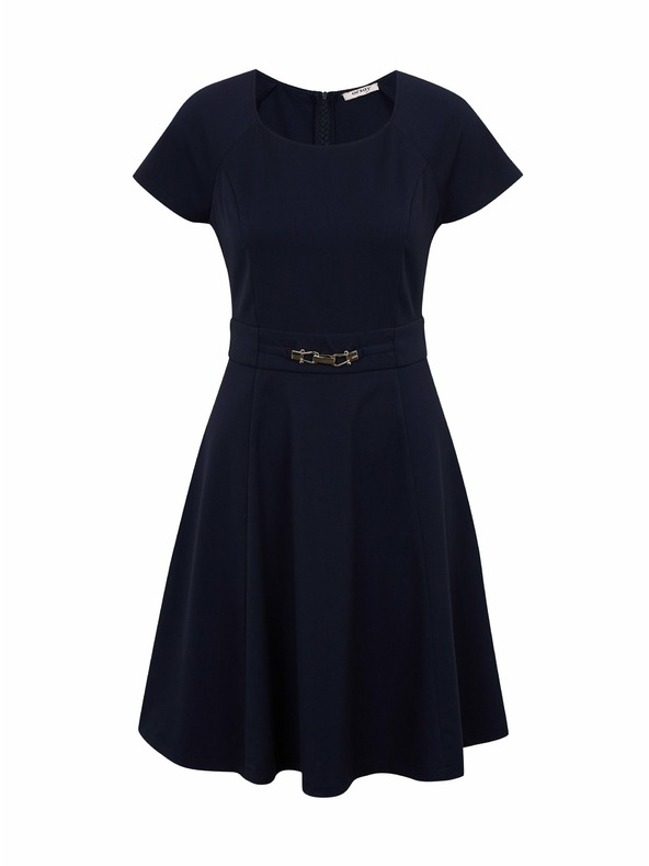 Orsay Tmavě modré dámské šaty s páskem ORSAY