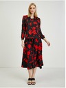 Orsay Červeno-černá dámská květovaná halenka ORSAY
