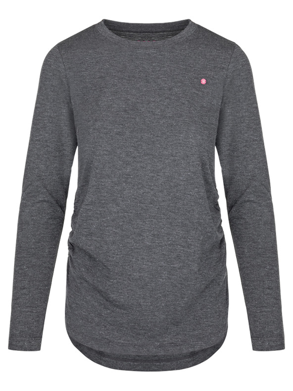 Loap Tmavě šedé dámské triko LOAP Baxana