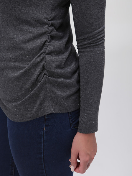 Loap Tmavě šedé dámské triko LOAP Baxana