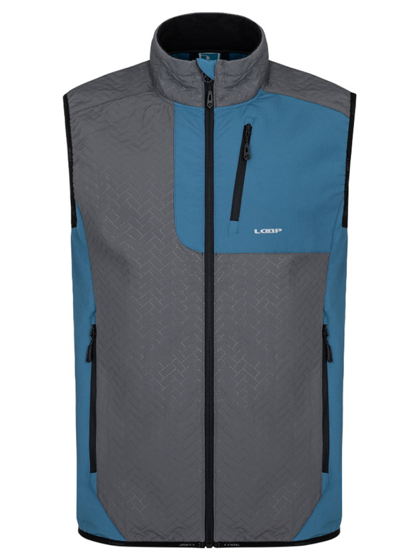 Loap Modro-šedá pánská vesta LOAP Urkel