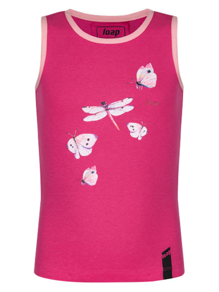 Loap Tmavě růžové holčičí tílko LOAP BESLANA