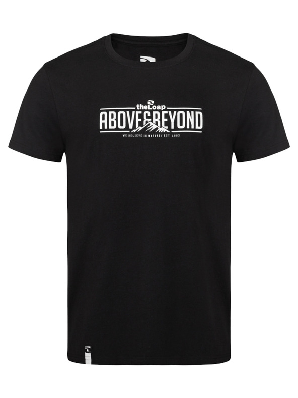 Loap Černé pánské tričko s potiskem LOAP BRED