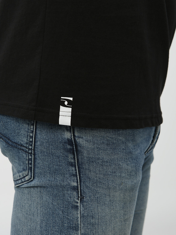 Loap Černé pánské tričko s potiskem LOAP BRED