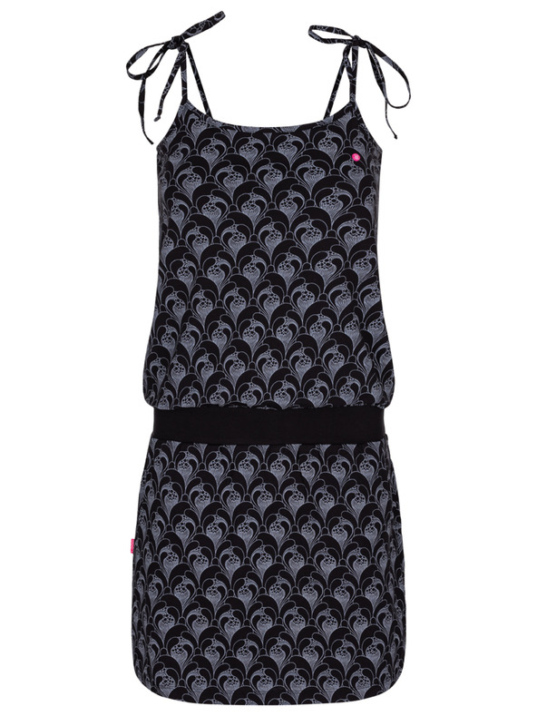 Loap Černé dámské vzorované šaty LOAP Bazuka