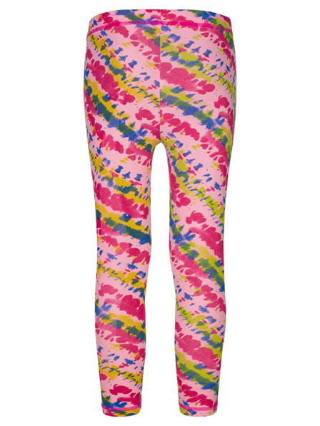 Loap Tmavě růžové holčičí vzorované legíny LOAP BYKALA