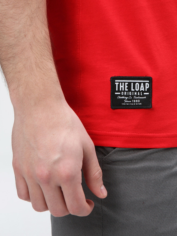 Loap Červené pánské tričko s potiskem LOAP BOLTON