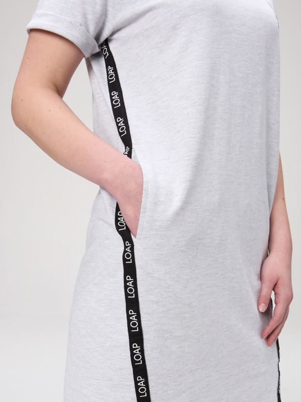 Loap Šedé dámské šaty LOAP Ewelina