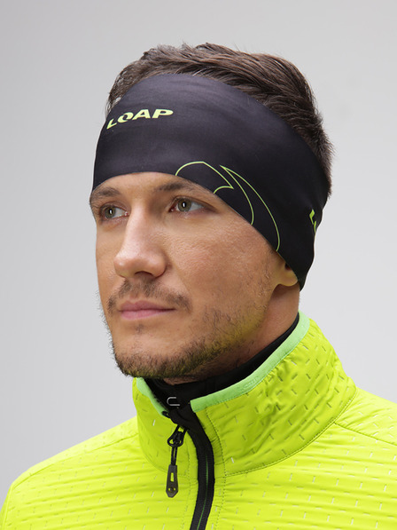 Loap Zeleno-černá sportovní zimní čelenka LOAP Zal
