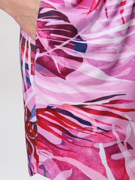 Loap Růžové dámské vzorované šaty LOAP Anuma