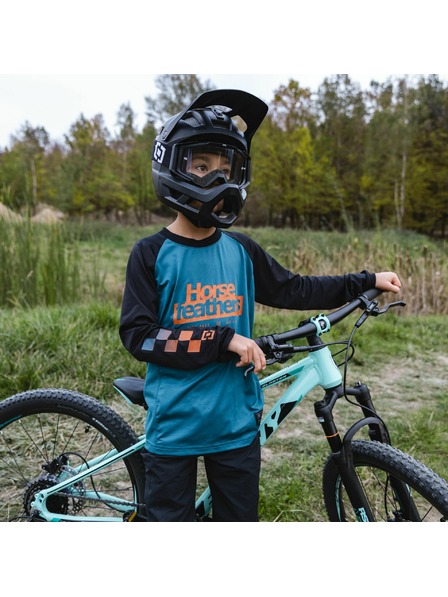 Horsefeathers Dětský bike dres Spike petrolejová HORSEFEATHERS
