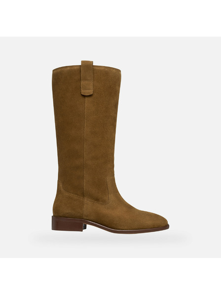 Geox Hnědé dámské kozačky Geox Eliebeth