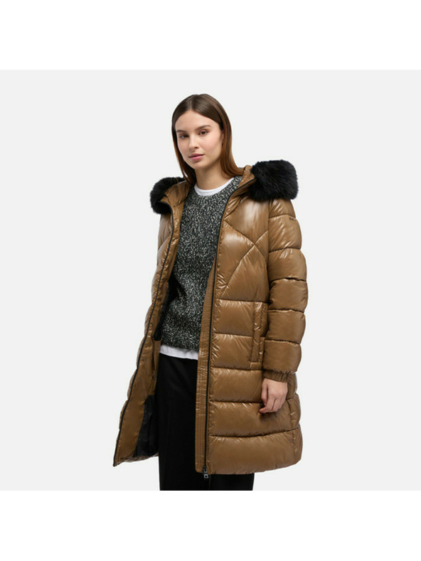 Geox Hnědá dámská parka Geox Backsie