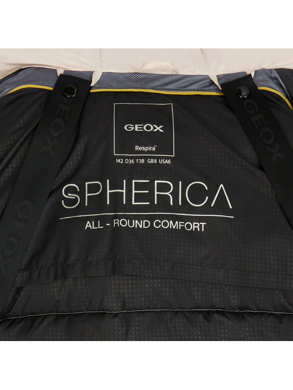 Geox Krémová dámská péřová bunda Geox Spherica