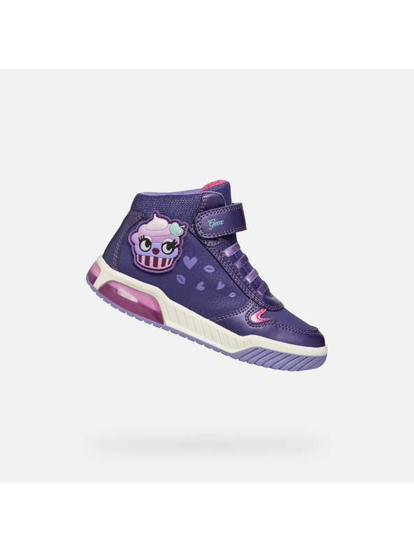 Geox Fialové dívčí tenisky Geox Inek Girl