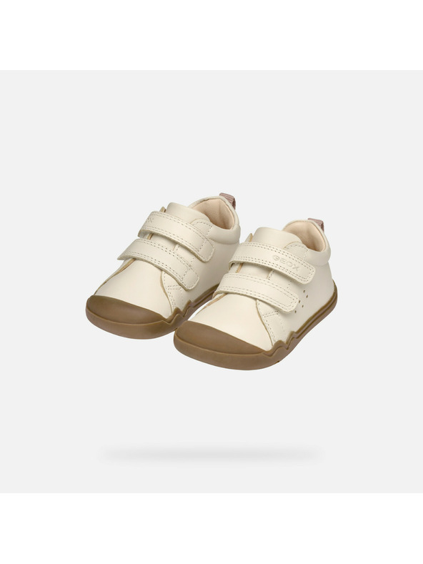 Geox Bílé dívčí barefoot boty pro první krůčky Geox Steppieup Girl