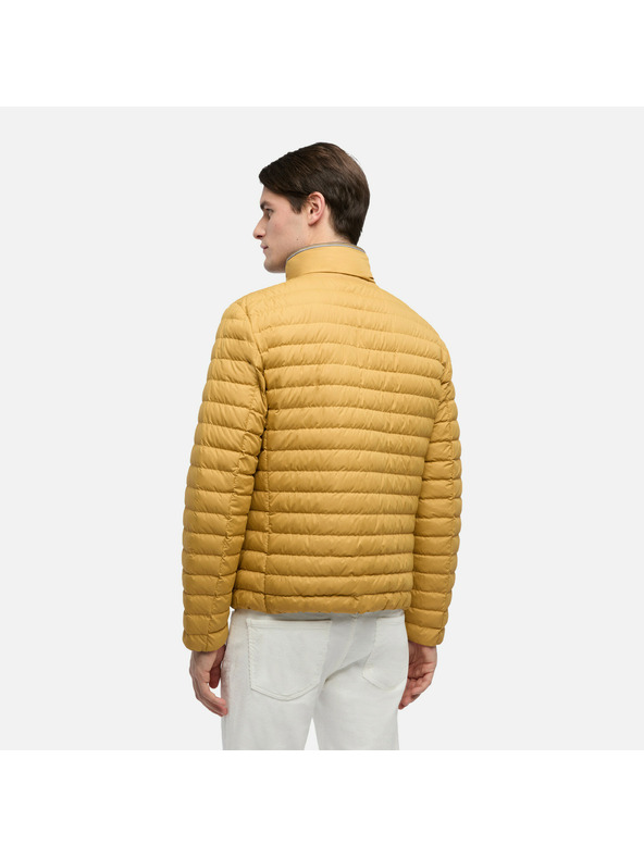 Geox Žlutá pánská péřová bunda Geox Warrens