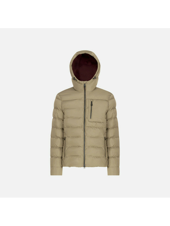 Geox Béžová pánská péřová bunda Geox Snake