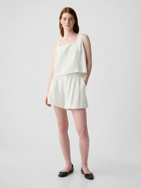 GAP Lněný crop top GAP