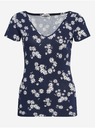 Orsay Tmavě modré květované tričko ORSAY