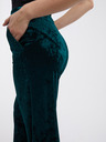 Orsay Zelené dámské sametové kalhoty ORSAY