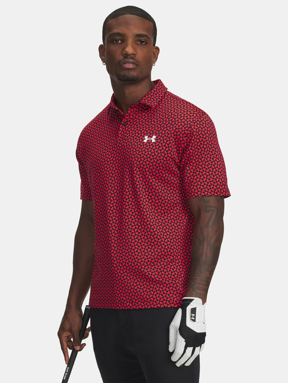 Under Armour Pánské tričko Under Armour UA T2G Printed Polo-RED