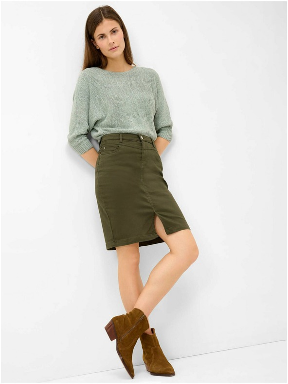 Orsay Khaki krátká pouzdrová sukně ORSAY