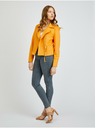 Orsay Oranžová dámská koženková bunda v semišové úpravě ORSAY