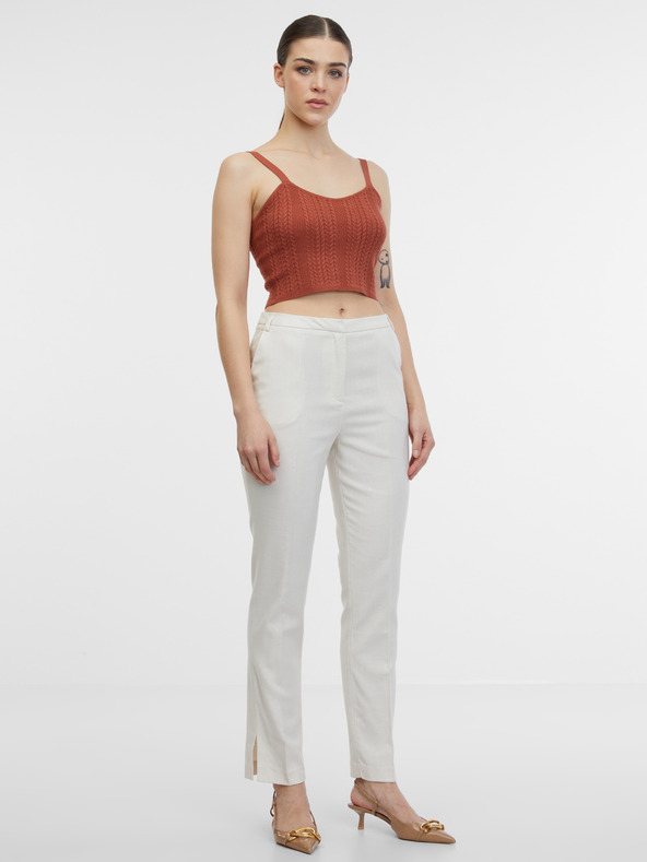 Orsay Béžové dámské kalhoty ORSAY