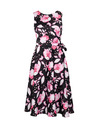 Orsay Růžovo-černé dámské květované midišaty ORSAY
