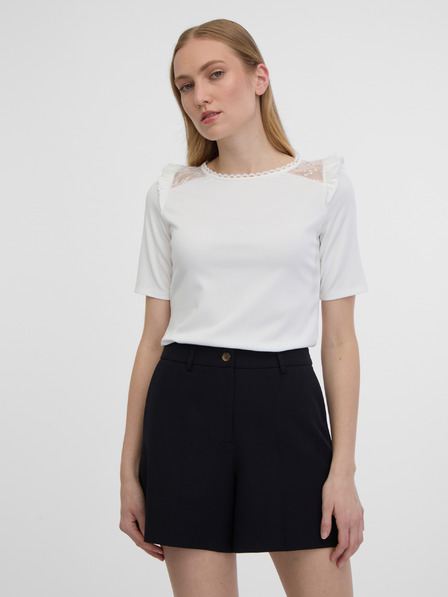 Orsay Bílé dámské tričko s průstřihem na zádech ORSAY