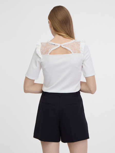 Orsay Bílé dámské tričko s průstřihem na zádech ORSAY