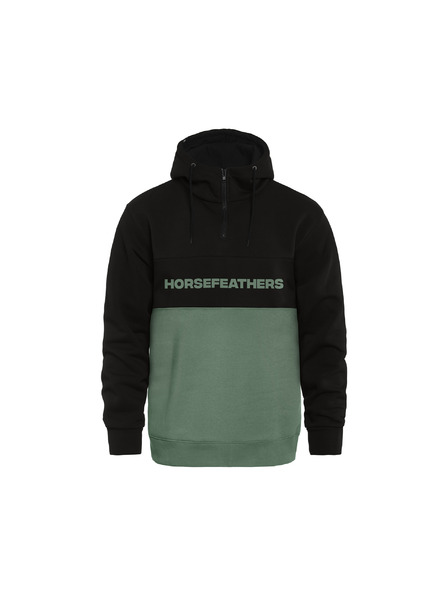 Horsefeathers Mikina Fulton - black/iceberg green