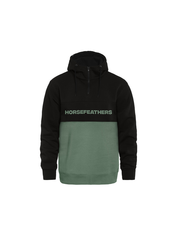 Horsefeathers Mikina Fulton - black/iceberg green