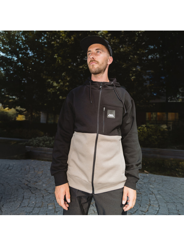 Horsefeathers Mikina Vick - black/taupe