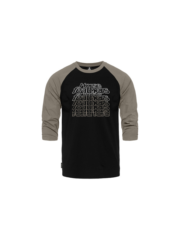 Horsefeathers Triko Rollin Raglan - black/taupe